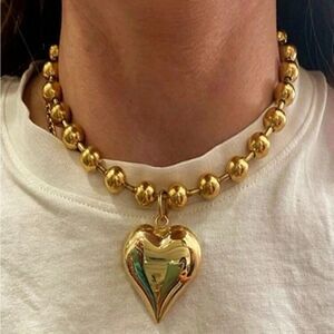 Bohemian heart necklace A373